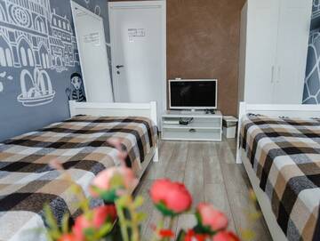Фото номера Номер стандарт с 2 односпальными кроватями Хостел Smile Hostel г. Нижний Новгород 4